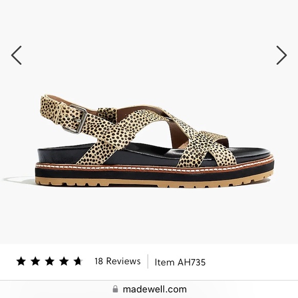 Madewell The Aubrey Sandal in Spotted Calf Hair - Picture 2 of 7